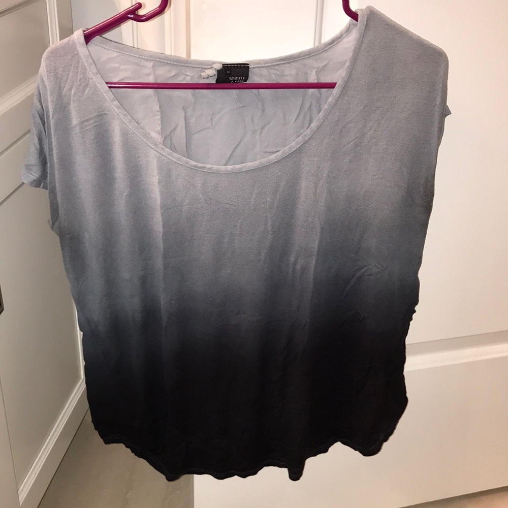 Ombre cap sleeve shirt
